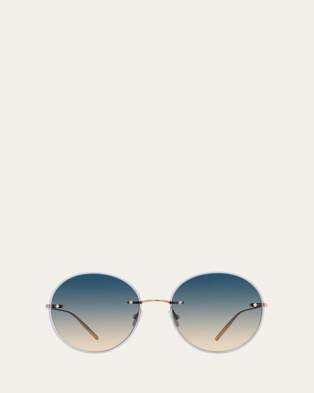Rigby Golden Titanium & Acetate Round Sunglasses